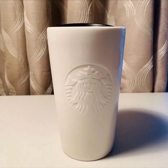 Starbucks Porcelain Coffee Mug, Tumbler with Lid - Picture 1 of 9